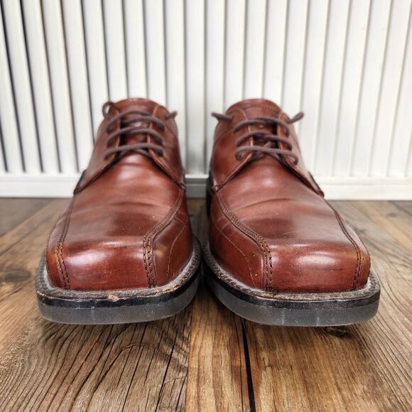 ECCO Holton Apron Toe Derby Dress Shoes Mens Sz 8.5 Brown Leather Preppy Oxfords ECCO Holton Apron Toe Derby Dress Shoes Mens Sz 8.5 Brown  main image 2